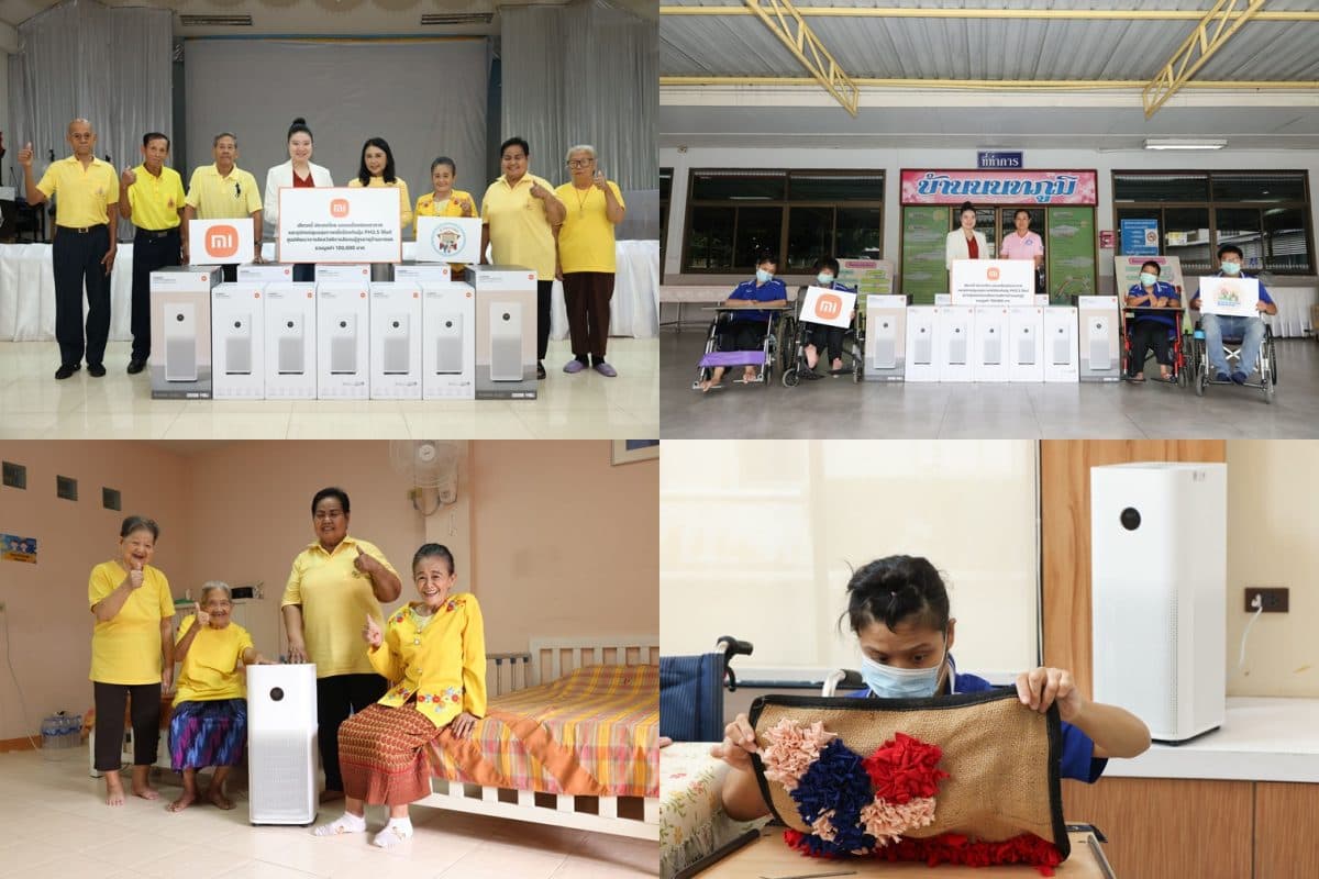 เสียวหมี่ ประเทศไทย มอบเครื่องฟอกอากาศและอุปกรณ์ดูแลสุขภาพเพื่อป้องกันฝุ่น PM2.5 ให้แก่สถานคุ้มครองและพัฒนาคนพิการบ้านนนทภูมิ และศูนย์พัฒนาการจัดสวัสดิการสังคมผู้สูงอายุบ้านบางแค