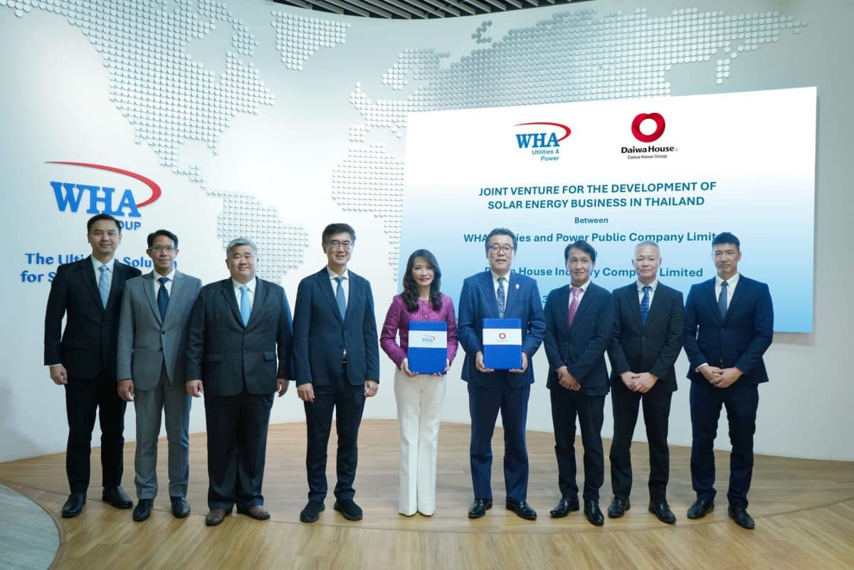 WHAUP จับมือ ไดวะ เฮ้าส์ ตั้งบริษัทร่วมทุน “ดับบลิวเอชเอ ไดวะ โซล่าร์” เสริมแกร่งธุรกิจพลังงานแสงอาทิตย์ในประเทศไทย