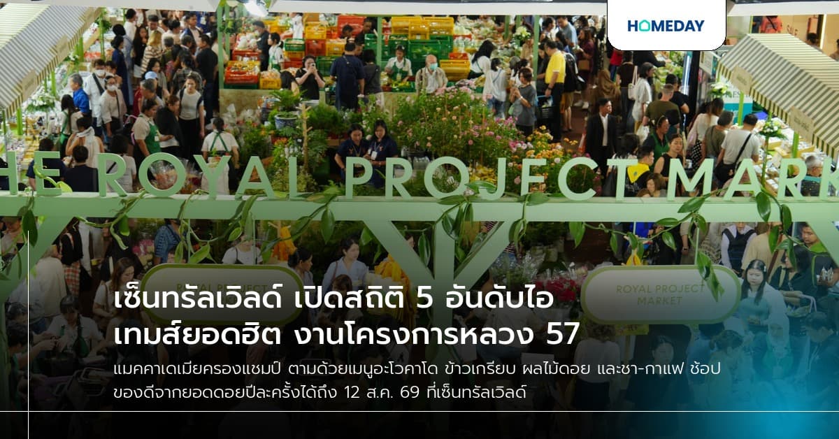 เซ็นทรัลเวิลด์ เปิดสถิติ 5 อันดับไอเทมส์ยอดฮิต งานโครงการหลวง 57