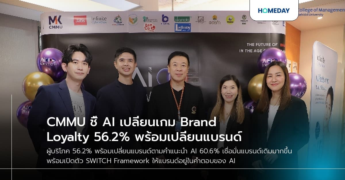 CMMU ชี้ AI เปลี่ยนเกม Brand Loyalty 56.2% พร้อมเปลี่ยนแบรนด์