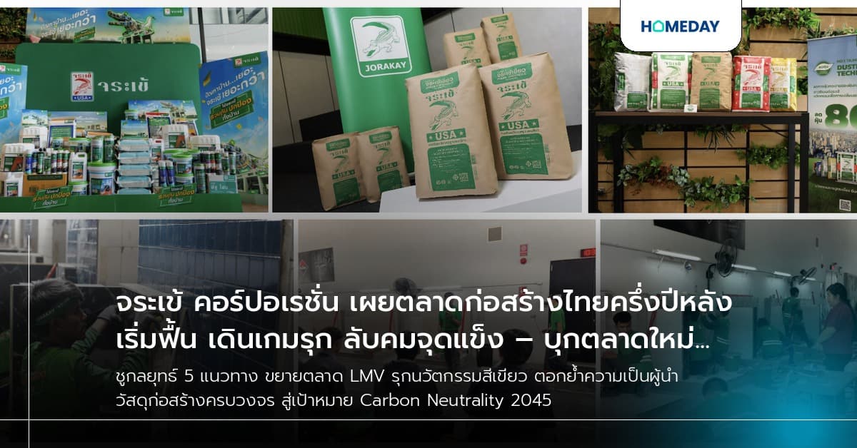 จระเข้ คอร์ปอเรชั่น เผยตลาดก่อสร้างไทยครึ่งปีหลังเริ่มฟื้น เดินเกมรุก ลับคมจุดแข็ง – บุกตลาดใหม่ ปูทางสู่ผู้นำนวัตกรรมก่อสร้างสีเขียวระดับภูมิภาค