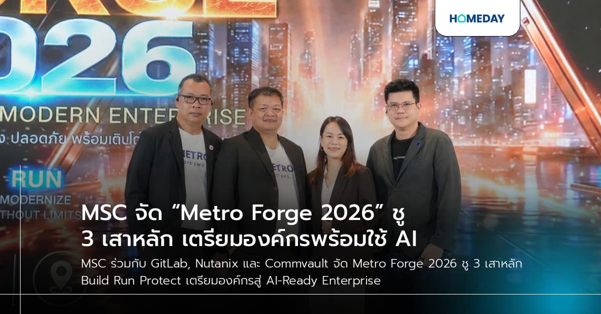 MSC จัด “Metro Forge 2026” ชู 3 เสาหลัก เตรียมองค์กรพร้อมใช้ AI