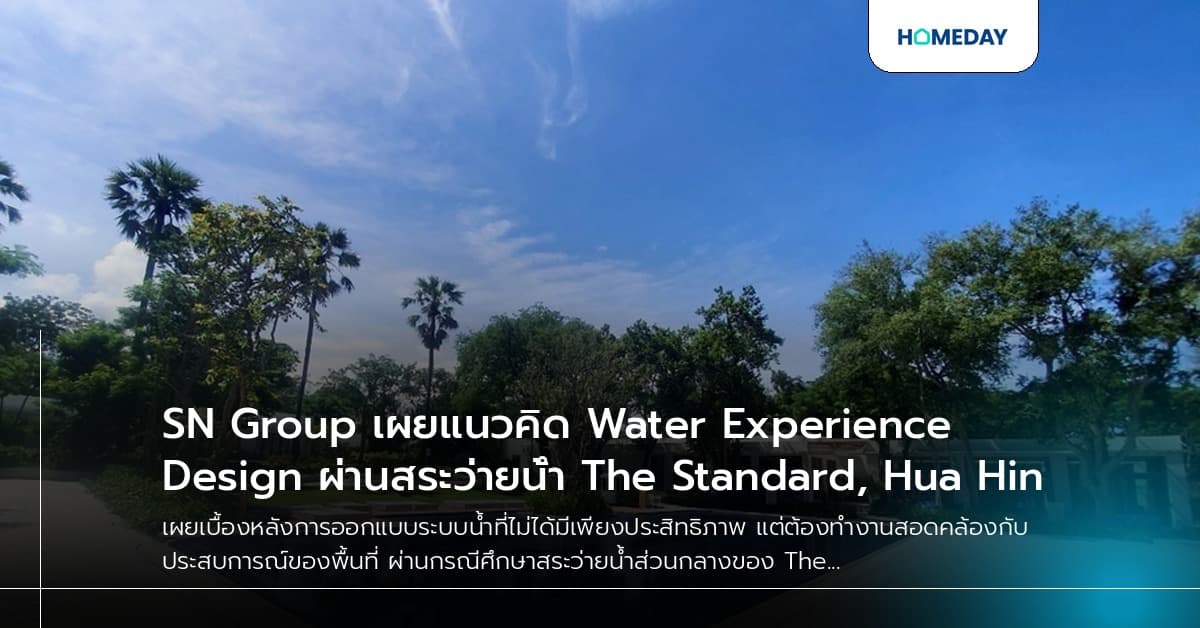 SN Group เผยแนวคิด Water Experience Design ผ่านสระว่ายน้ำ The Standard, Hua Hin