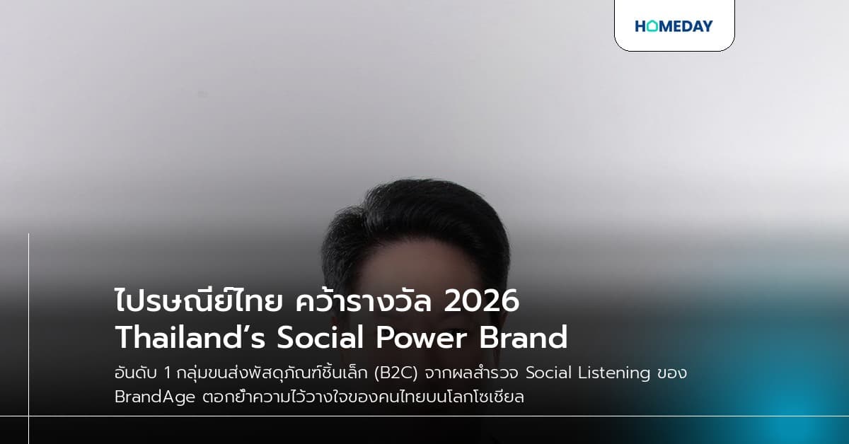ไปรษณีย์ไทย คว้ารางวัล 2026 Thailand’s Social Power Brand