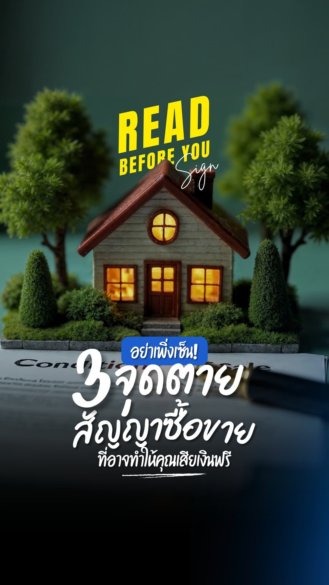 สัญญาจะซื้อจะขายบ้าน 3 จุดสำคัญที่ต้องอ่านก่อนเซ็น
