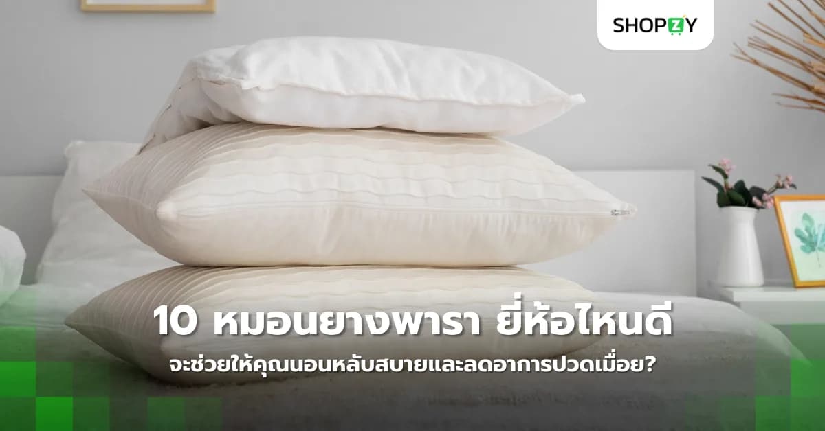 10 หมอนยางพารา ยี่ห้อไหนดีที่สุดในปี 2025 ที่จะช่วยให้คุณนอนหลับสบายและลดอาการปวดเมื่อย?