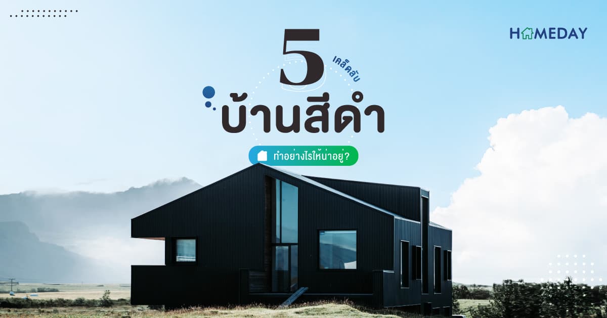 5 เคล็ดลับ บ้านสีดำ ทำอย่างไรให้น่าอยู่?