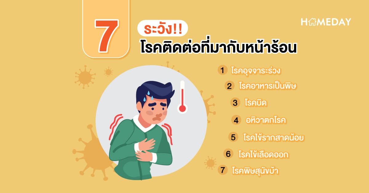ระวัง 7 โรคติดต่อที่มากับหน้าร้อน