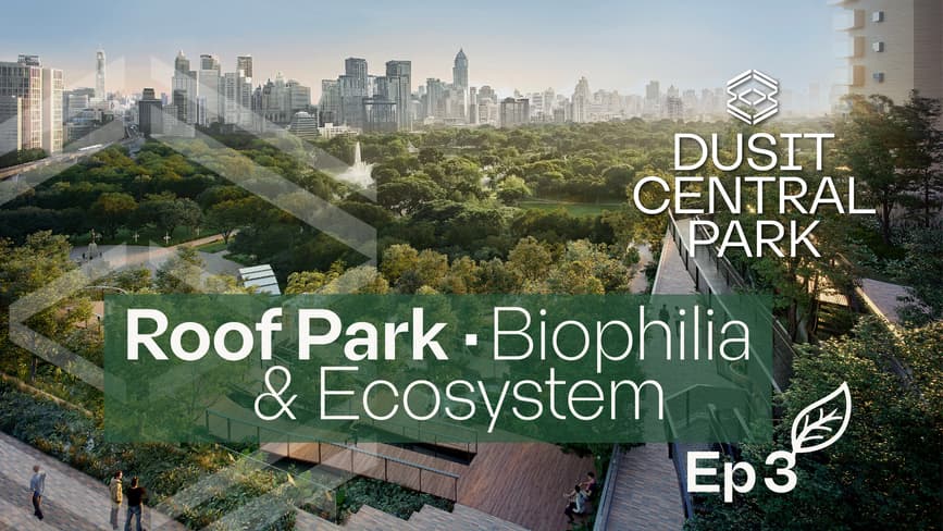 Dusit Central Park ยกศาสตร์ Biophilia สร้างบาลานซ์ไลฟ์สไตล์ เชื่อมโยงระบบนิเวศ “คน – ธรรมชาติ – สิ่งมีชีวิต” ผ่านดีไซน์ Roof Park สวนลอยฟ้าใจกลางเมืองที่ใหญ่ที่สุดในประเทศไทย