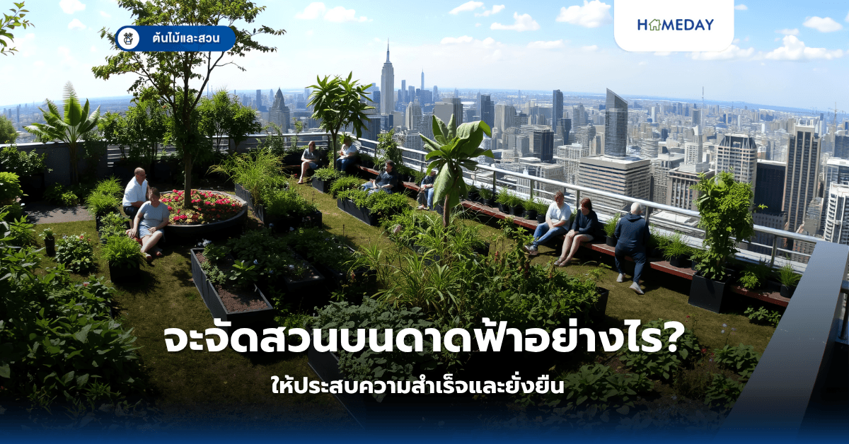 จะจัดสวนบนดาดฟ้าอย่างไรให้ประสบความสำเร็จและยั่งยืน?