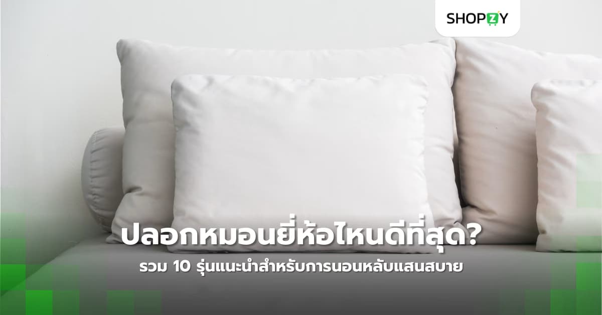 ปลอกหมอนยี่ห้อไหนดีที่สุด? รวม 10 รุ่นแนะนำสำหรับการนอนหลับแสนสบาย