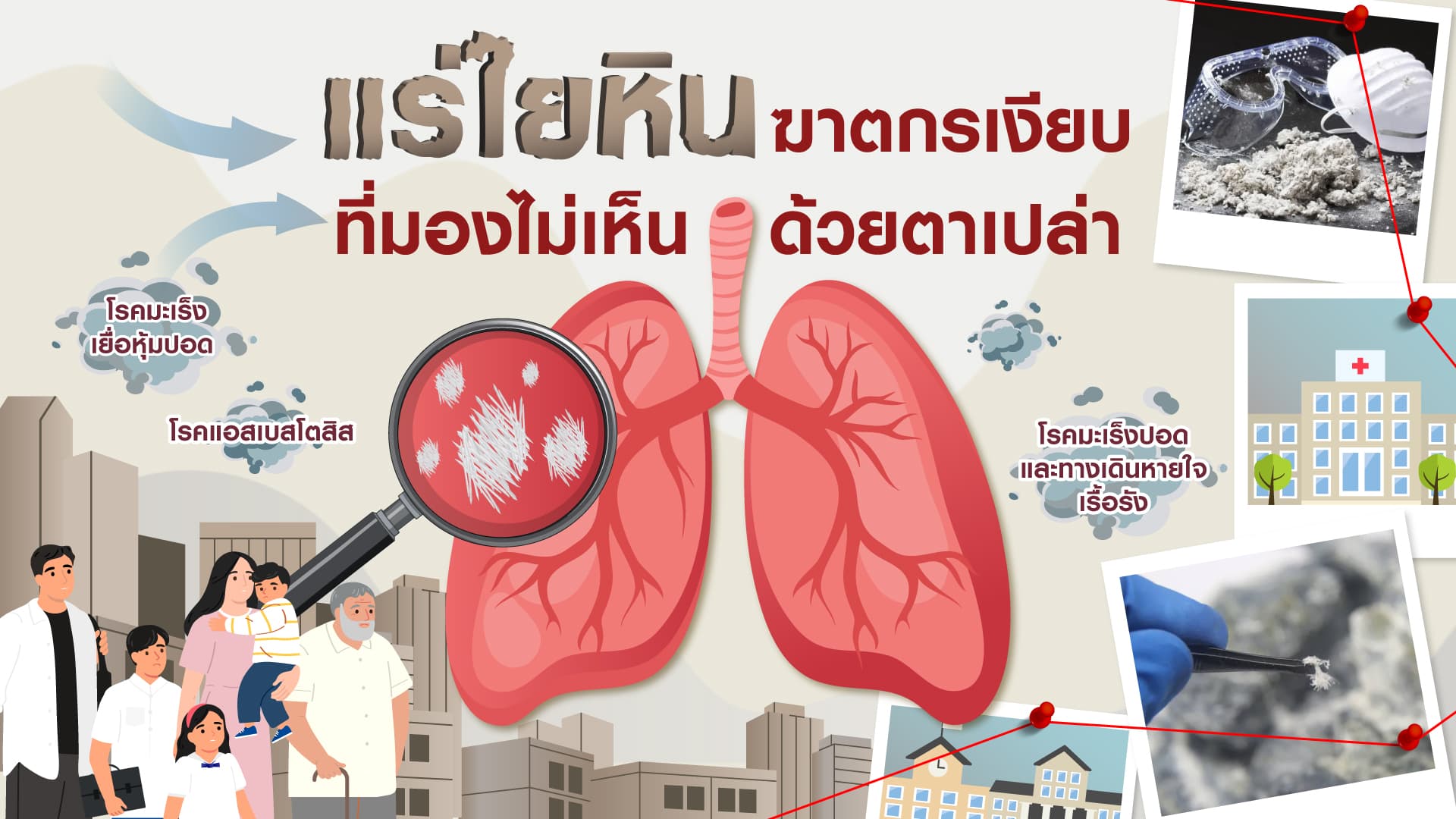 เมื่อฝุ่นแร่ใยหินอยู่ใกล้เด็ก โรงเรียน และสถานพยาบาล วัสดุก่อสร้างที่ไม่ปลอดภัย = ความเสี่ยงที่ไม่ควรมองข้าม