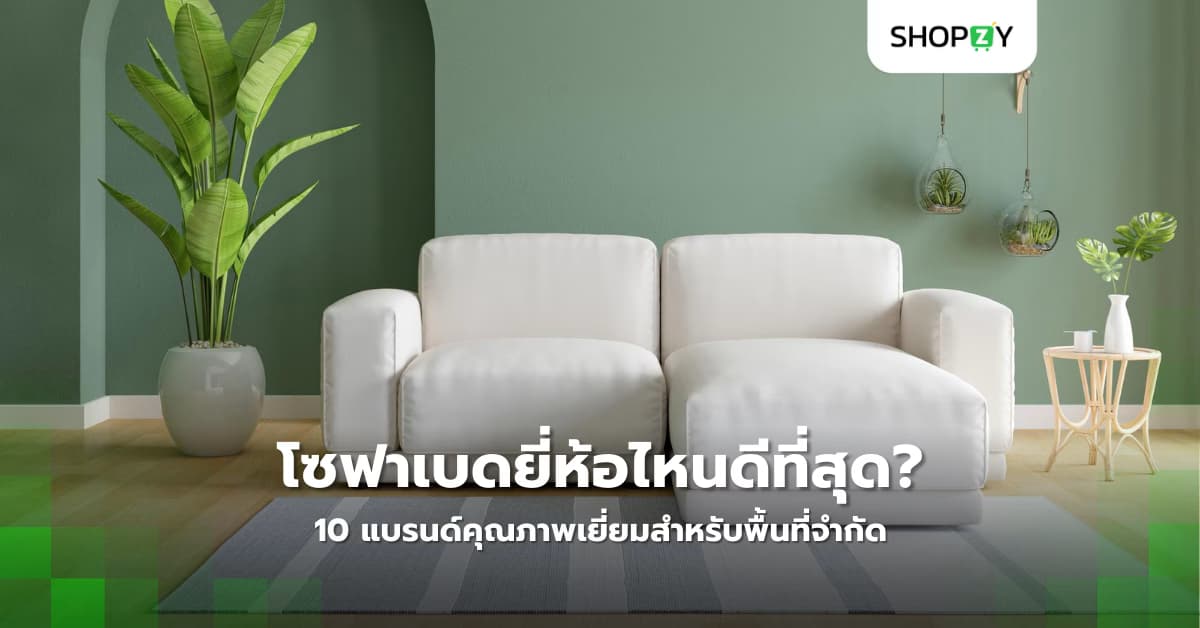 โซฟาเบดยี่ห้อไหนดีที่สุด? 10 แบรนด์คุณภาพเยี่ยมสำหรับพื้นที่จำกัด