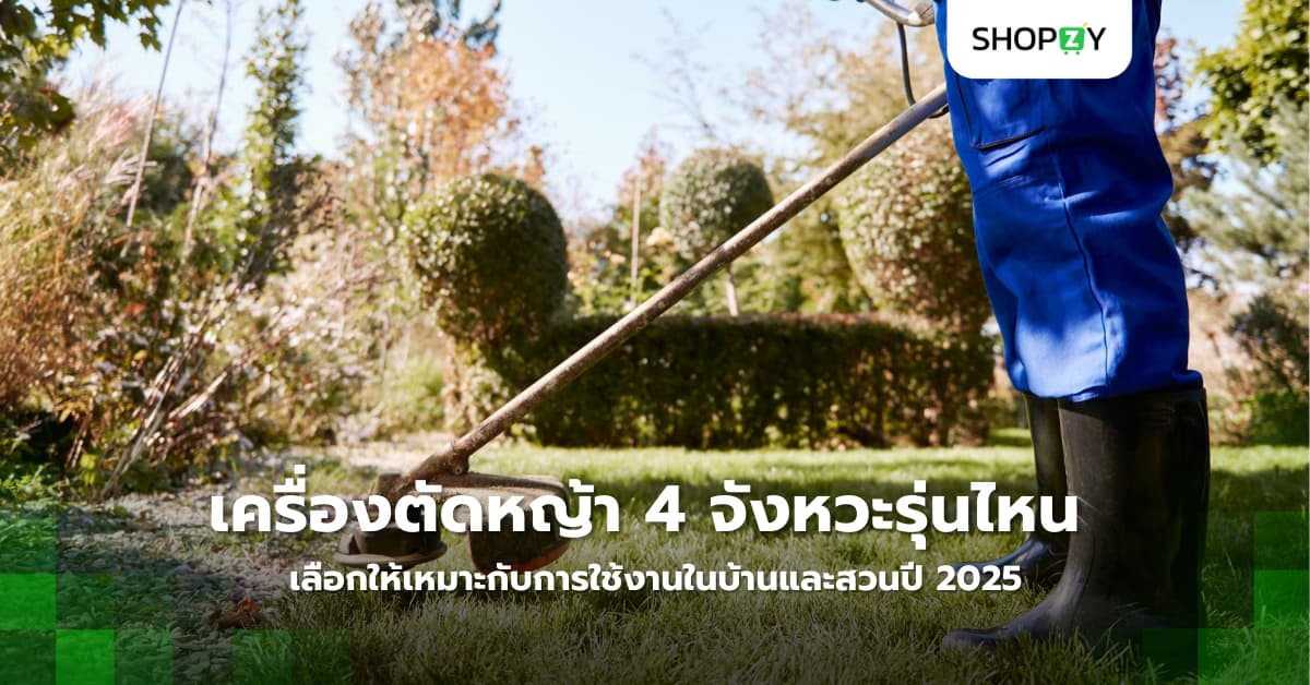 เครื่องตัดหญ้า 4 จังหวะรุ่นไหนดี? เลือกให้เหมาะกับการใช้งานในบ้านและสวนปี 2025