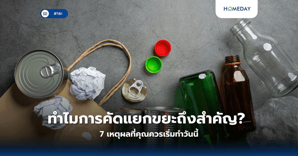 ทำไมการคัดแยกขยะถึงสำคัญ? 7 เหตุผลที่คุณควรเริ่มทำวันนี้