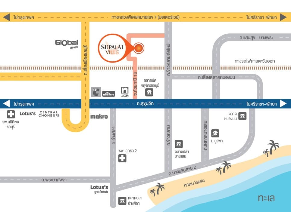 ศุภาลัย วิลล์ บางแสน-สุขุมวิท (Supalai Ville Bangsaen-Sukhumvit)