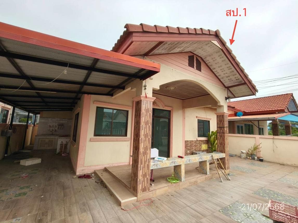 บ้านเดี่ยว ดี แอนด์ ดี เฟส 2 ตะเคียนเตี้ย บางละมุง ชลบุรี 2 ห้องนอน 2 ห้องน้ำ ขนาด 46 ตร.ว.