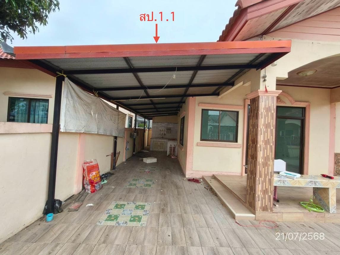 บ้านเดี่ยว ดี แอนด์ ดี เฟส 2 ตะเคียนเตี้ย บางละมุง ชลบุรี 2 ห้องนอน 2 ห้องน้ำ ขนาด 46 ตร.ว.