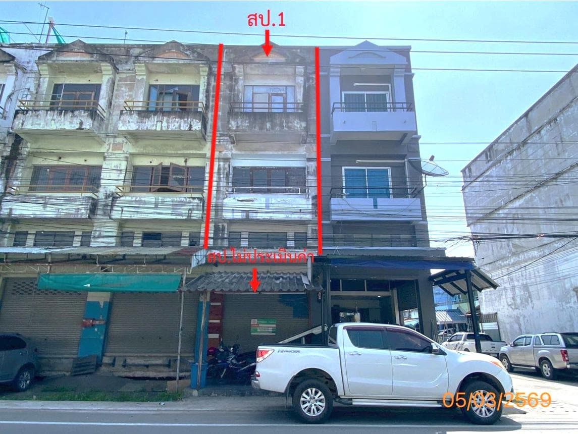 อาคารพาณิชย์ 3 ห้องนอน บางพลีพัฒนา พื้นที่ 164 ตร.ม. บางเสาธง บางพลี สมุทรปราการ