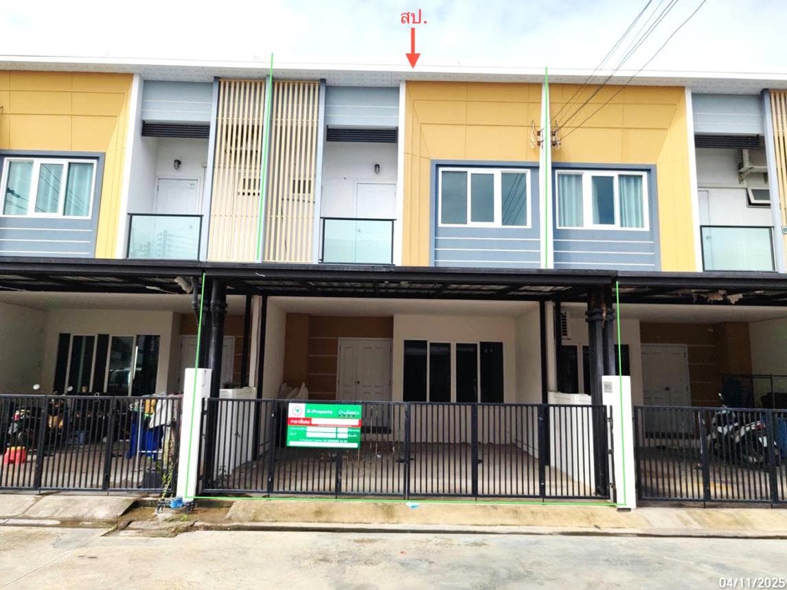 ทาวน์เฮ้าส์ บ้านร่มไม้ โรจนะ เฟส 2 สามเรือน บางปะอิน อยุธยา 2 ห้องนอน 3 ห้องน้ำ พื้นที่กว้าง 124 ตร.ม. - image 1