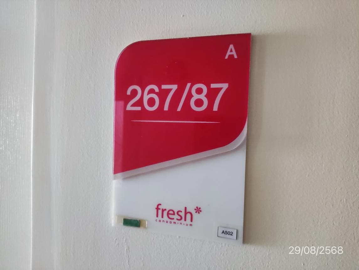 คอนโด เฟรช คอนโดมิเนียม (Fresh Condominium) บางซื่อ 1 ห้องนอน 1 ห้องน้ำ ขนาด 28.83 ตร.ม.