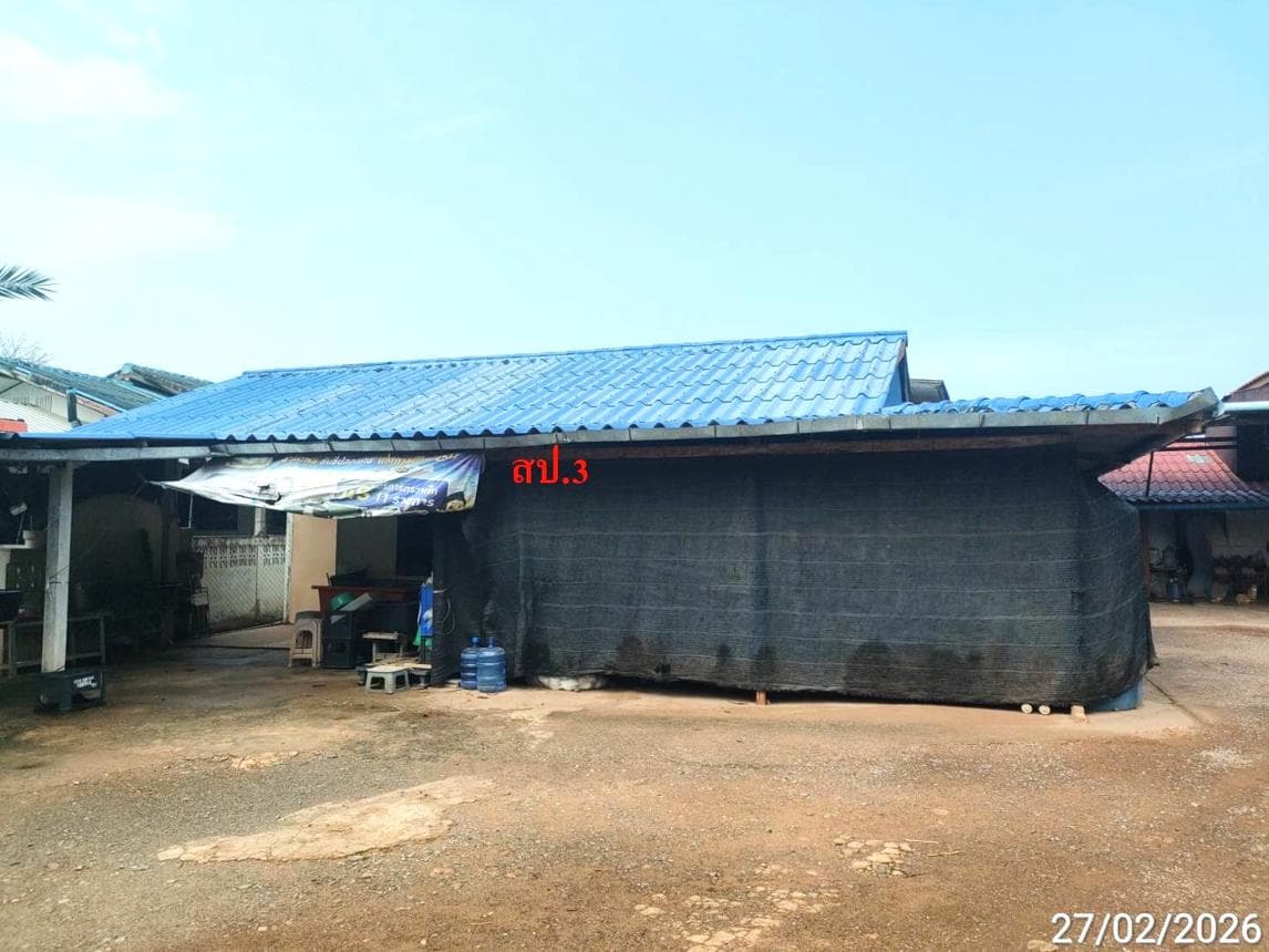 บ้านเดี่ยว โพธิ์ศรีสว่าง โพนทอง ร้อยเอ็ด พื้นที่ 43 ตร.ว. พื้นที่ใช้สอย 116 ตร.ม. 1 ห้องนอน 1 ห้องน้ำ