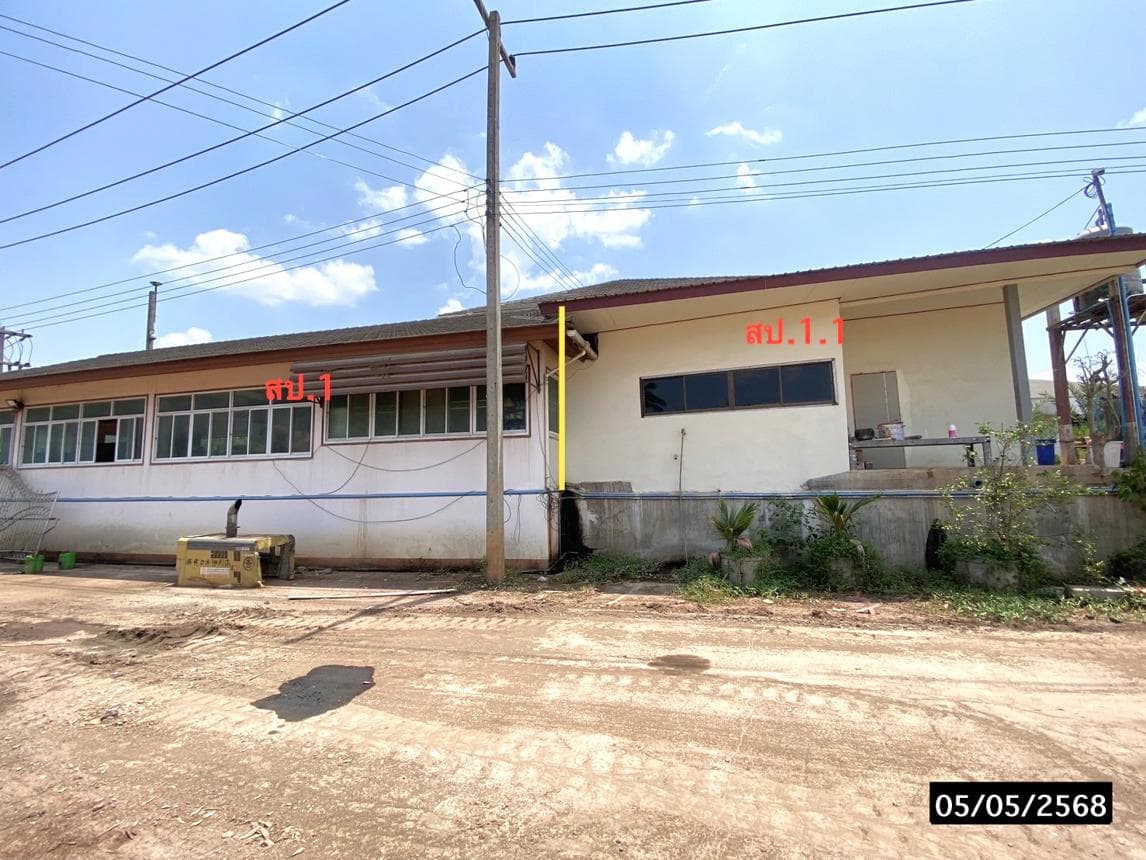 อาคารโรงงาน หนองผือ ท่าลี่ เลย พื้นที่ใช้สอย 4,525 ตร.ม. ศักยภาพระดับอุตสาหกรรม