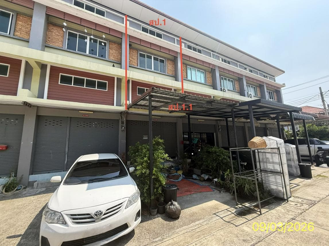 ขายอาคารพาณิชย์ โครงการบัวทองธานี 18 บางบัวทอง นนทบุรี พื้นที่ใช้สอย 128 ตร.ม. ทำเลค้าขายดี ราคา 2.05 ล้าน