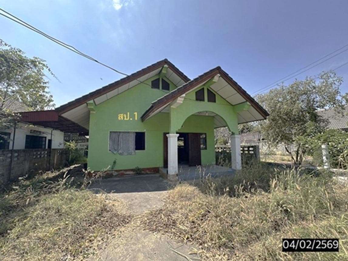 ขายบ้านเดี่ยวชั้นเดียว พื้นที่ 65 ตร.ว. อ.บรบือ จ.มหาสารคาม 2 ห้องนอน 1 ห้องน้ำ พื้นที่กว้างขวาง บรรยากาศสงบ ราคาล้านต้นๆ