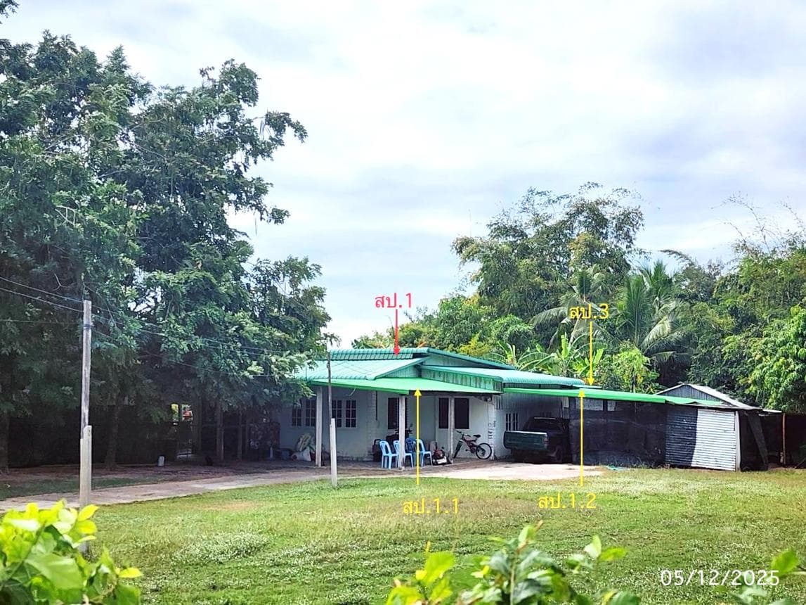 บ้านเดี่ยว ดอนเงิน เชียงยืน มหาสารคาม พื้นที่ใช้สอย 208.75 ตร.ม. บนที่ดิน 99 ตร.ว. ทำเลสงบ บรรยากาศส่วนตัว