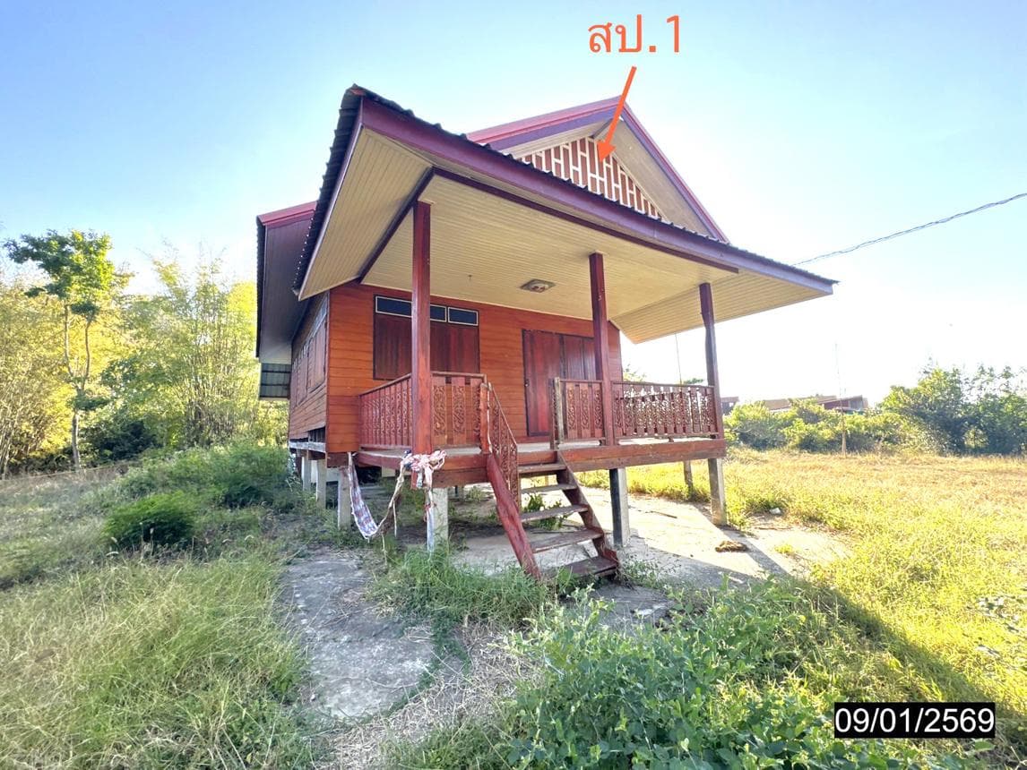 บ้านเดี่ยว โนนสูง ยางตลาด กาฬสินธุ์ พื้นที่ 61 ตร.ว. พื้นที่ใช้สอย 65.75 ตร.ม. 1 ห้องนอน 1 ห้องน้ำ