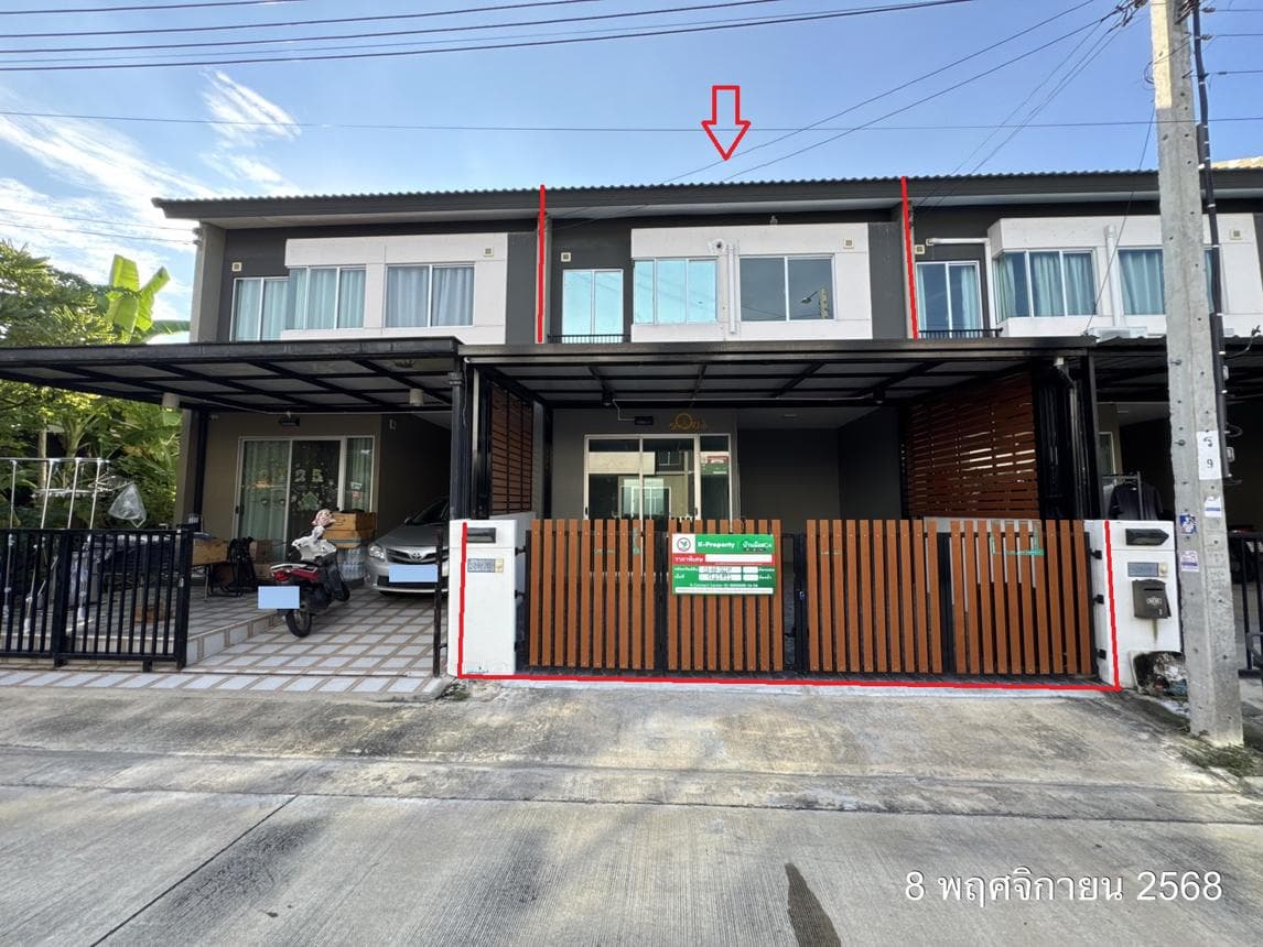 ขายทาวน์เฮ้าส์ บ้านพฤกษา 128 สุขสวัสดิ์-ประชาอุทิศ ในคลองบางปลากด พระสมุทรเจดีย์ สมุทรปราการ 3 ห้องนอน พื้นที่ใช้สอย 102.9 ตร.ม. - image 1
