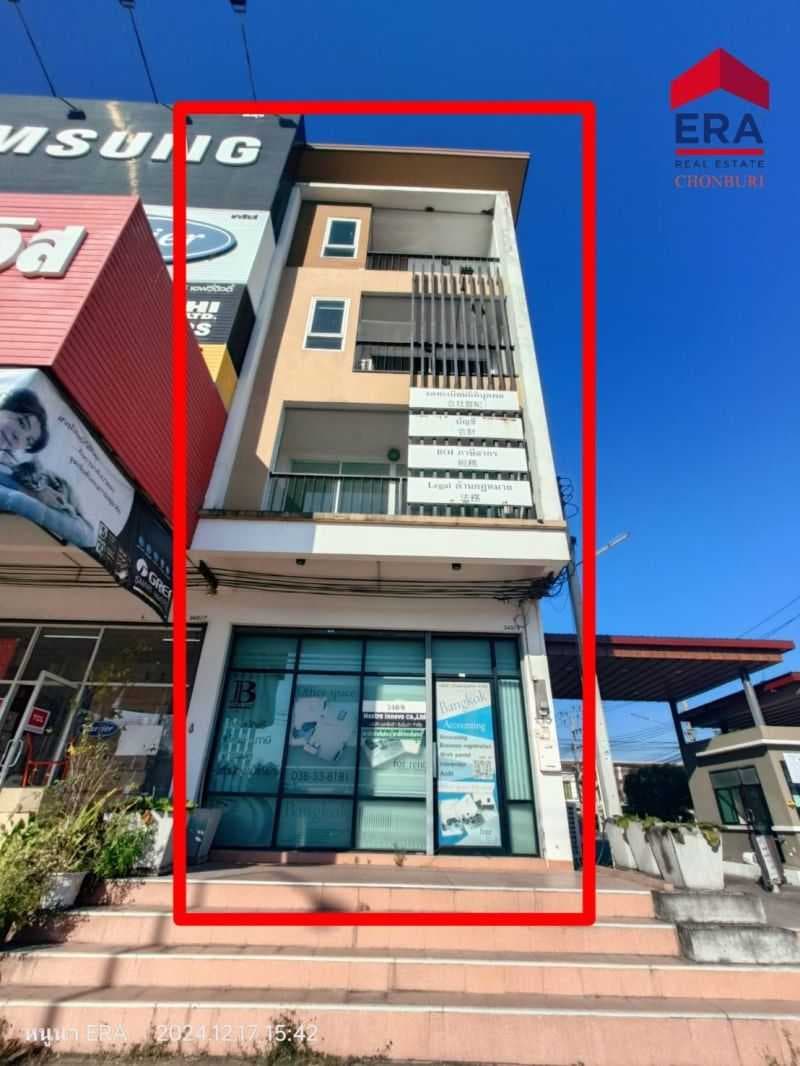 ขาย/เช่า อาคารพาณิชย์ 4 ชั้นห้องมุม สวนเสือศรีราชา ติดถนนใหญ่ 6 เลน ใกล้มอเตอร์เวย์