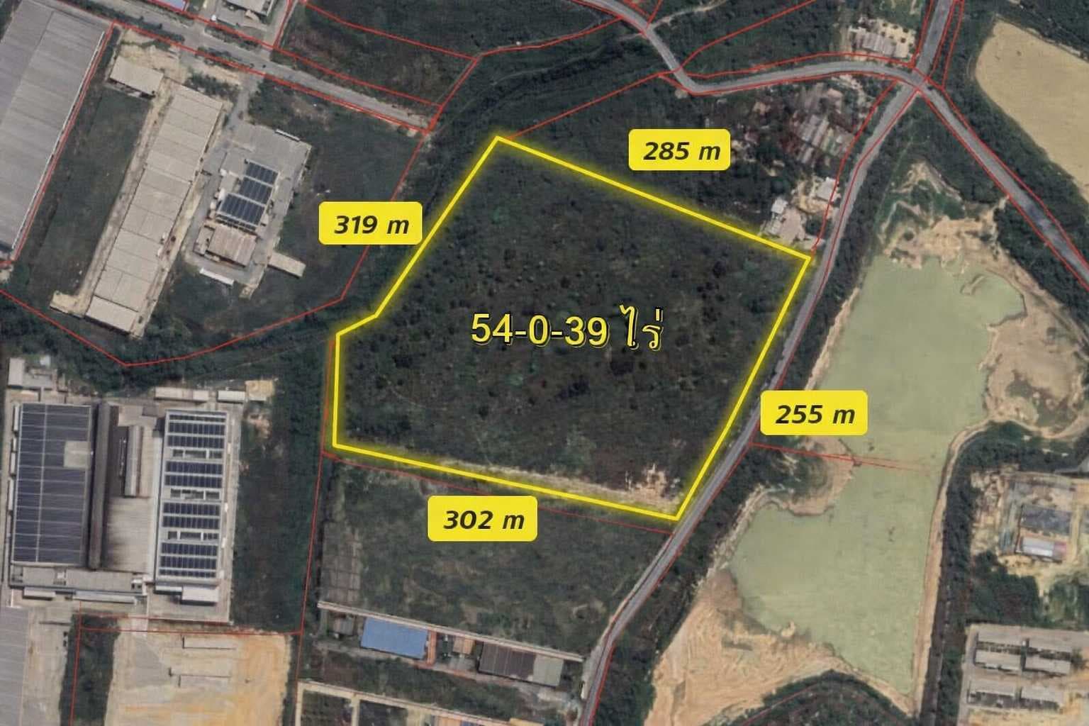 ขายที่ดินผังม่วง ติดนิคมอุตสาหกรรมอมตะซิตี้ 54 ไร่ มาบยางพร ปลวกแดง ระยอง *ทำเลหายาก*