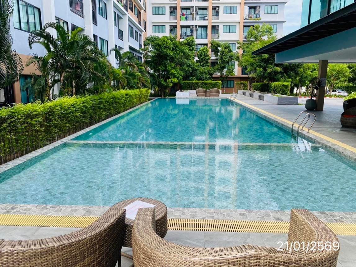 ขายคอนโด จี คอนโด เฟส 1 ศรีราชา ห้องขนาดใหญ่ 43 ตร.ม. ทำเลใจกลางเมือง ใกล้โรบินสัน