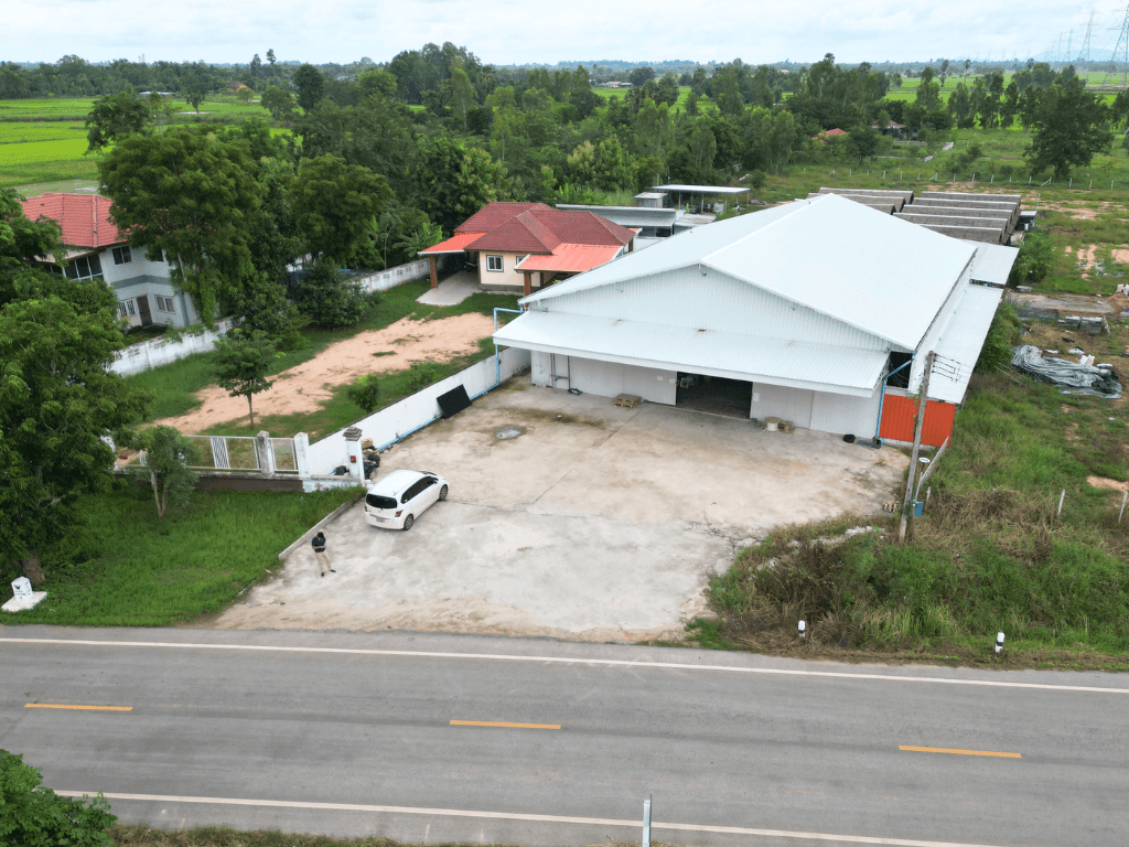 ขายโกดัง + บ้านพัก + โรงเรือนโครงสร้างเหล็ก 5 หลังติดถนนทางหลวงชนบท 2023 สายวัดโบสถ์-พิษณุโลก