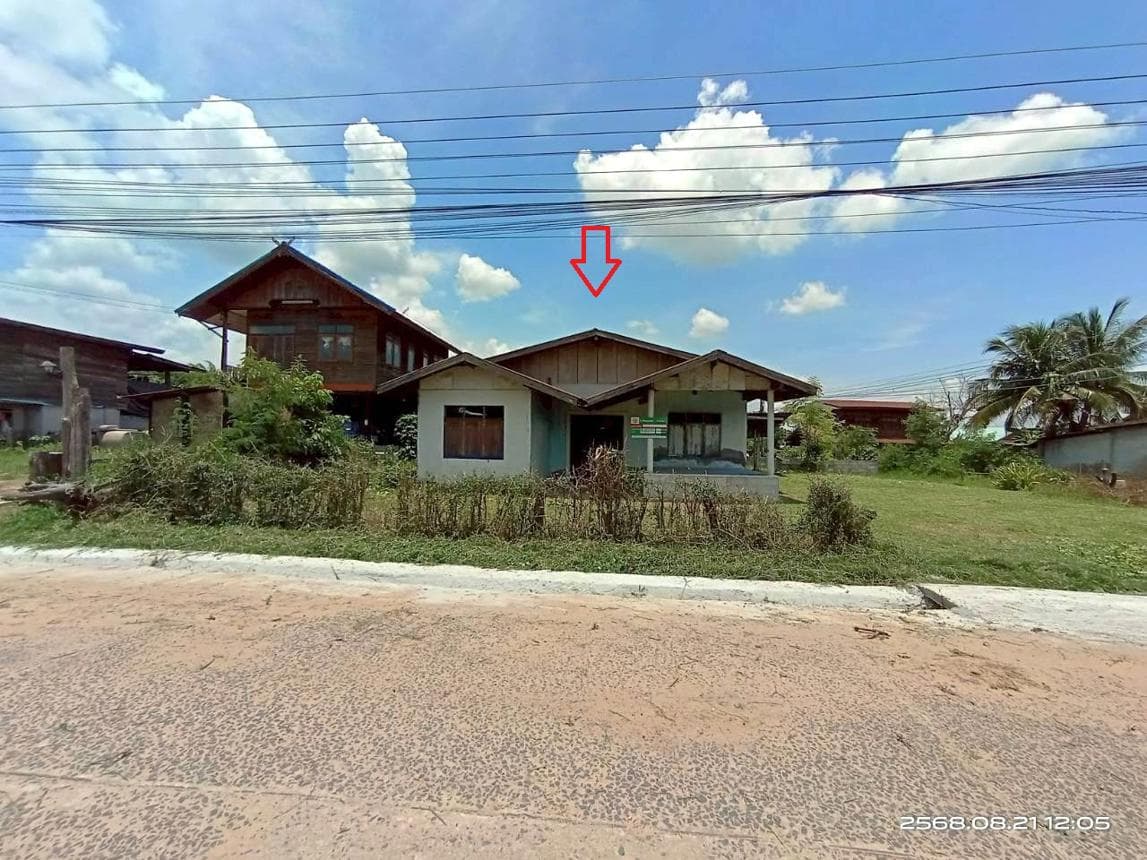 บ้านเดี่ยว งัวบา วาปีปทุม มหาสารคาม 3 ห้องนอน 1 ห้องน้ำ ขนาด 25.7 ตร.ว.