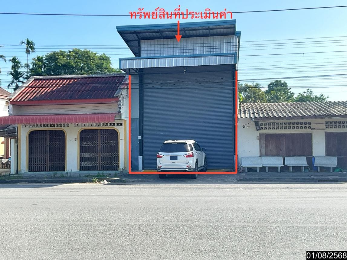 ขายโกดัง นบพิตำ นครศรีธรรมราช ทำเลนบพิตำ เนื้อที่ 65.7 ตร.ว. พื้นที่ใช้สอย 175 ตร.ม. สภาพดี เหมาะสำหรับทำคลังสินค้าและอยู่อาศัย