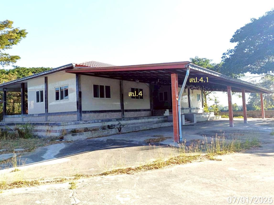 บ้านเดี่ยว เขื่อน โกสุมพิสัย มหาสารคาม พื้นที่ 57.9 ตร.ว. พื้นที่ใช้สอย 80 ตร.ม. 1 ห้องน้ำ