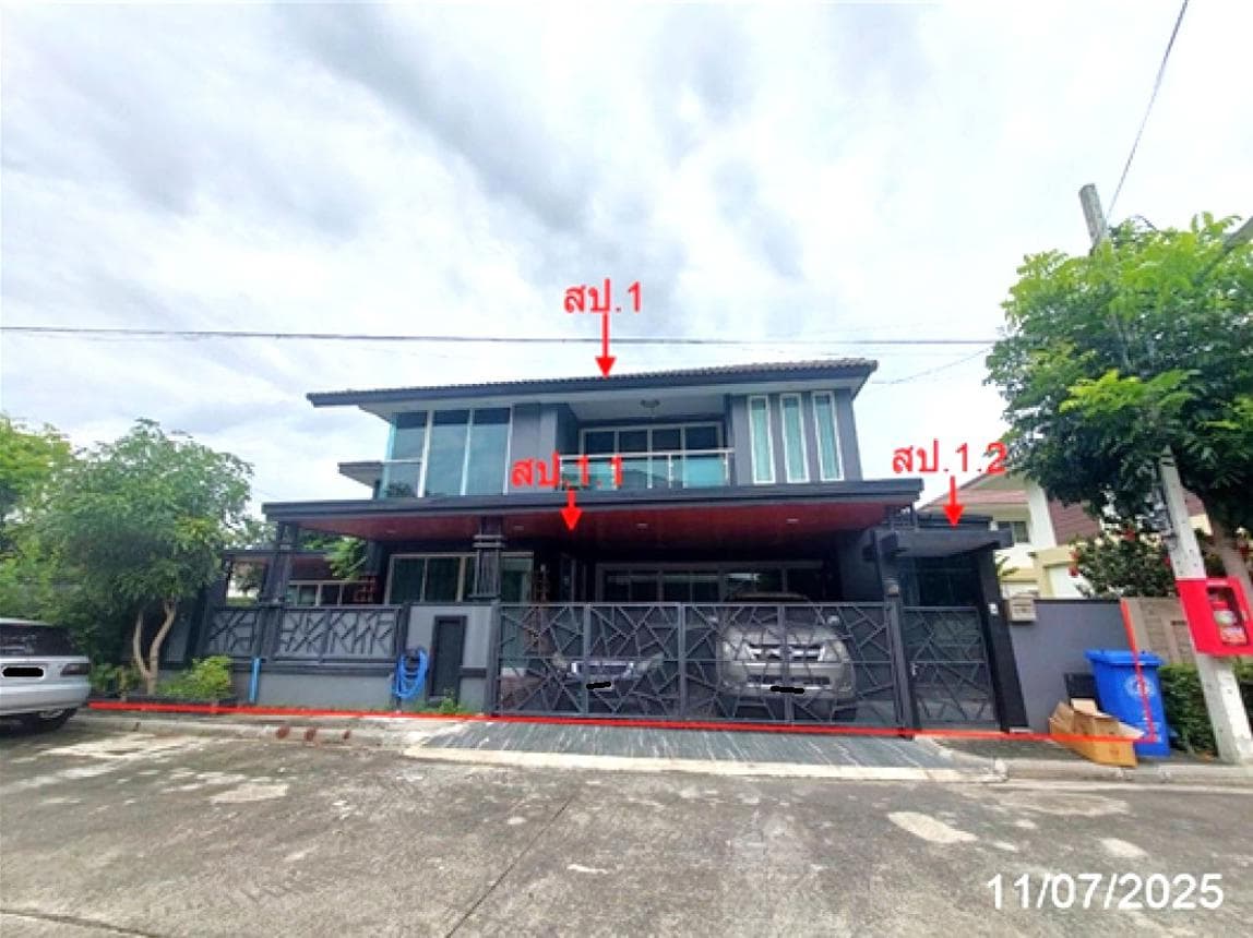 ขายบ้านเดี่ยว ชวนชมพาร์ค 2 (Chuanchom Park 2) ไทรน้อย นนทบุรี หลังใหญ่ 3 ห้องนอน 4 ห้องน้ำ พื้นที่ใช้สอย 294.5 ตร.ม. ทำเลดี บรรยากาศร่มรื่น