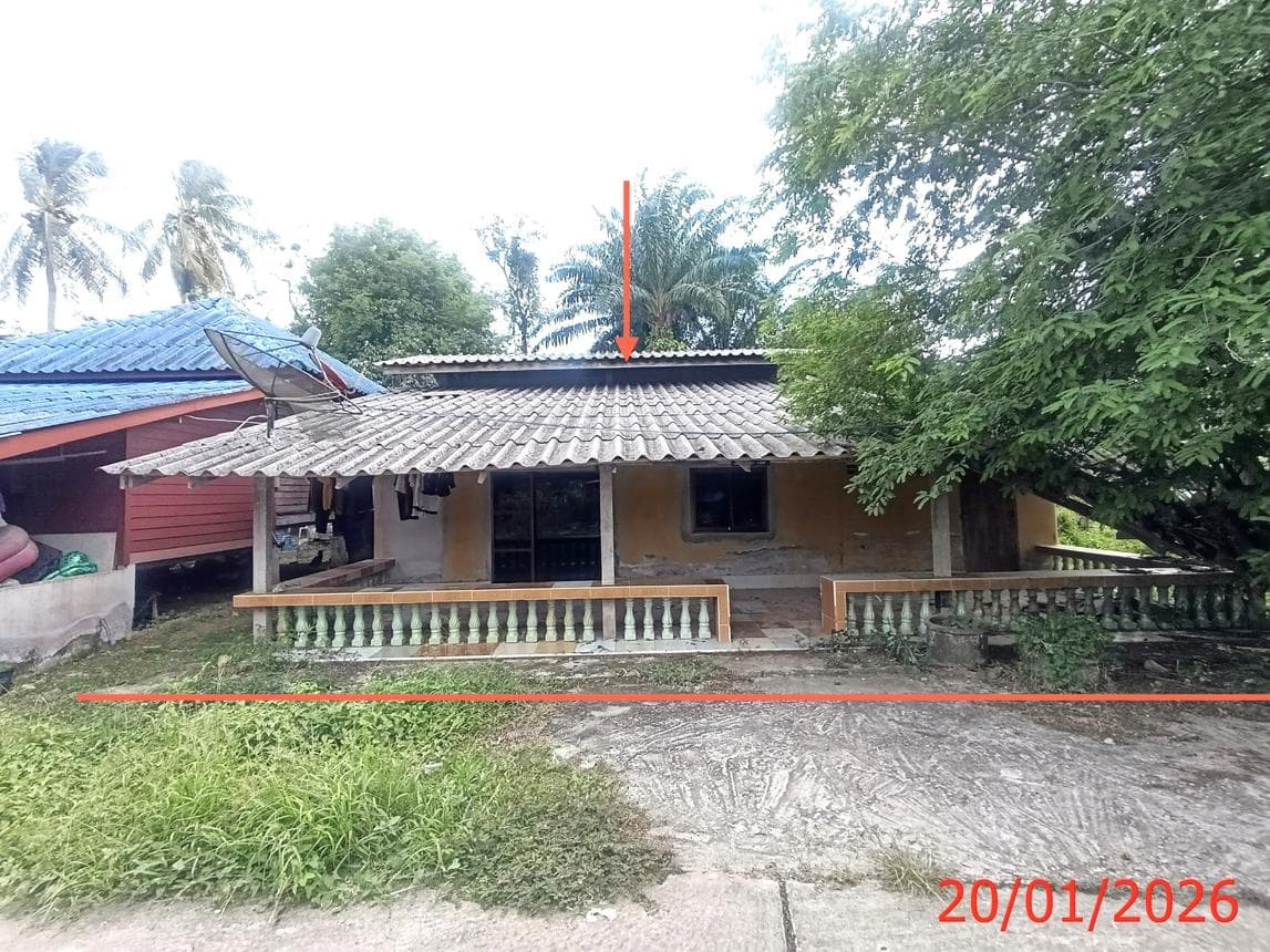 บ้านเดี่ยว เกาะสะบ้า เทพา สงขลา พื้นที่ 51 ตร.ว. พื้นที่ใช้สอย 168 ตร.ม. 2 ห้องนอน