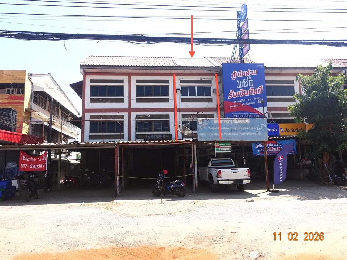 อาคารพาณิชย์ทำเลการค้า 2 ห้องนอน พื้นที่ 144 ตร.ม. หนองบัวศาลา เมืองนครราชสีมา