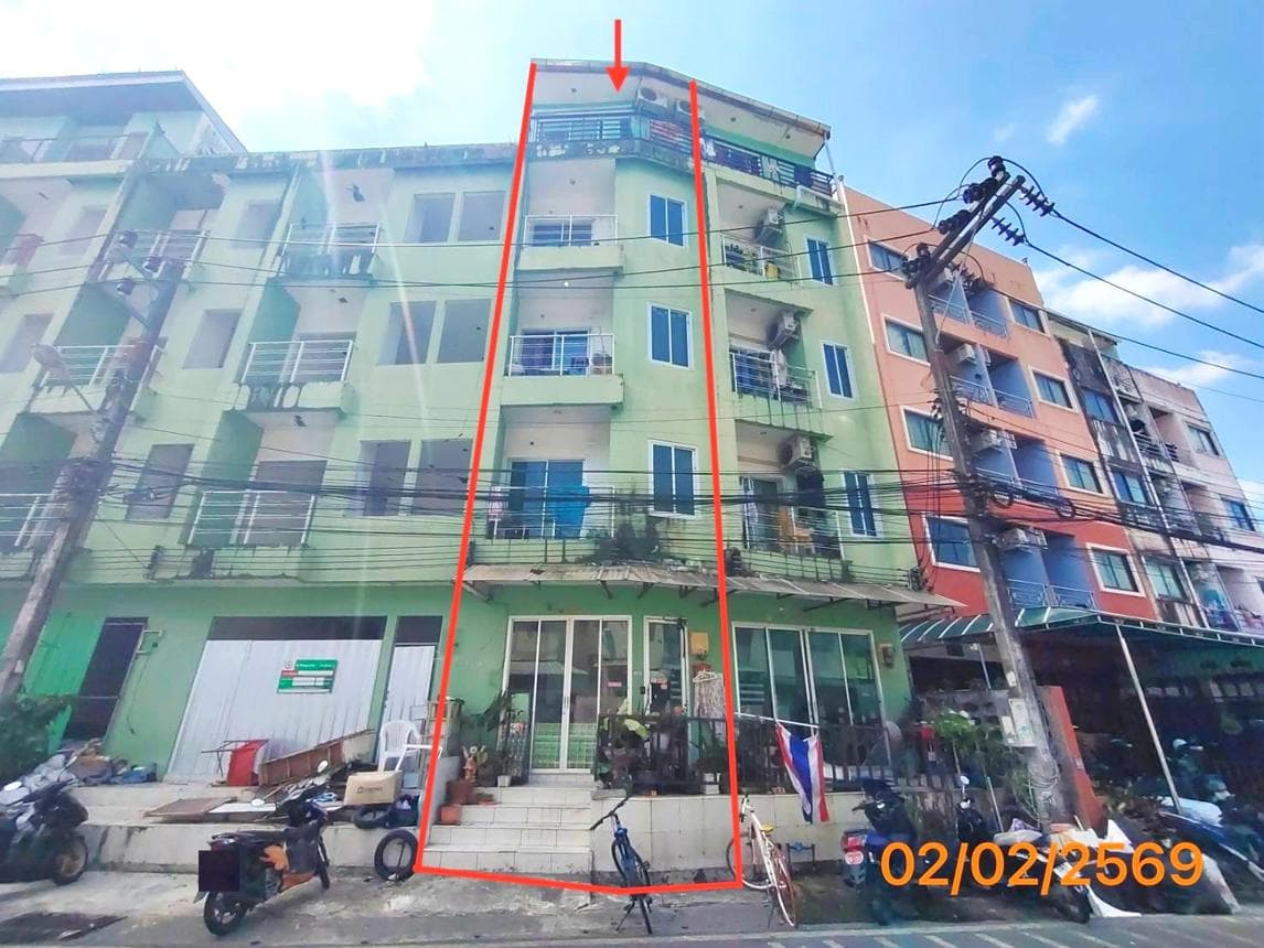 อาคารพาณิชย์ ป่าตอง กะทู้ ภูเก็ต พื้นที่ 12.6 ตร.ว. พื้นที่ใช้สอย 195.23 ตร.ม. 8 ห้องนอน 8 ห้องน้ำ