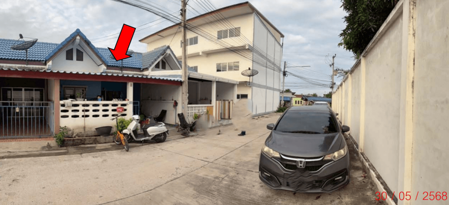 ขายทาวน์เฮ้าส์ สบายโฮม (Sabai Home) อ.บ้านบึง จ.ชลบุรี พื้นที่ใช้สอย 93.5 ตร.ม. ทำเลดีใกล้แหล่งนิคมฯ ราคาประหยัด