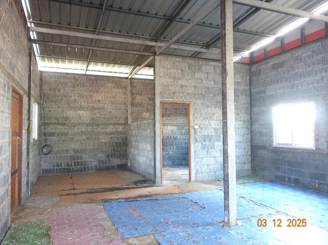 บ้านเดี่ยว โคกล่าม ลำปลายมาศ บุรีรัมย์ 1 ห้องนอน 1 ห้องน้ำ ขนาด 46 ตร.ว.