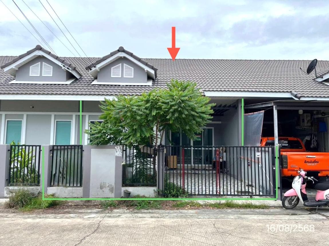 ขายทาวน์เฮ้าส์ เอ็น ดี วิลเลจ ปลวกแดง-คลองกรำ (N D Village) 2 ห้องนอน ทำเลดี ใกล้นิคมปลวกแดง