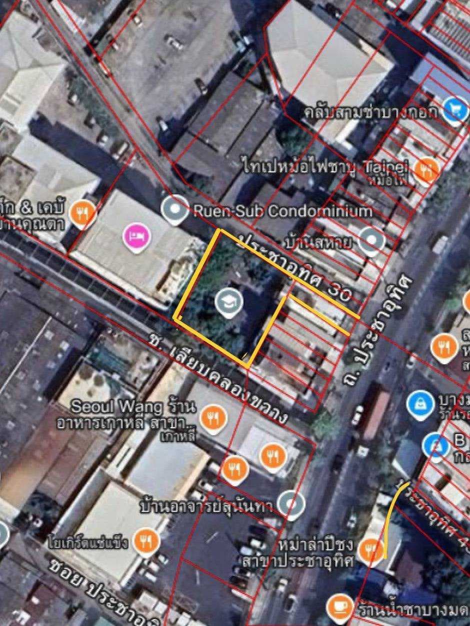 ขายตึกแถว ต้นซอย ประชาอุทิศ 30 4 ชั้น 250 ตรม พร้อมที่ดินด้านหลังติดคลอง ใกล้มหาวิทยาลัยพระจอมเกล้าธนบุรี