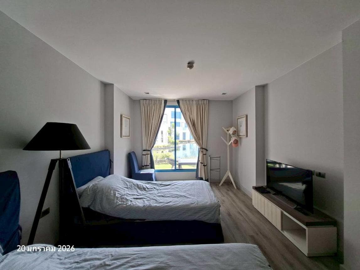 คอนโดหรูติดทะเล เดอะเครสท์ ซานโตรา หัวหิน 3 ห้องนอน ห้องใหญ่ 159.51 ตร.ม. บรรยากาศซานโตรินี