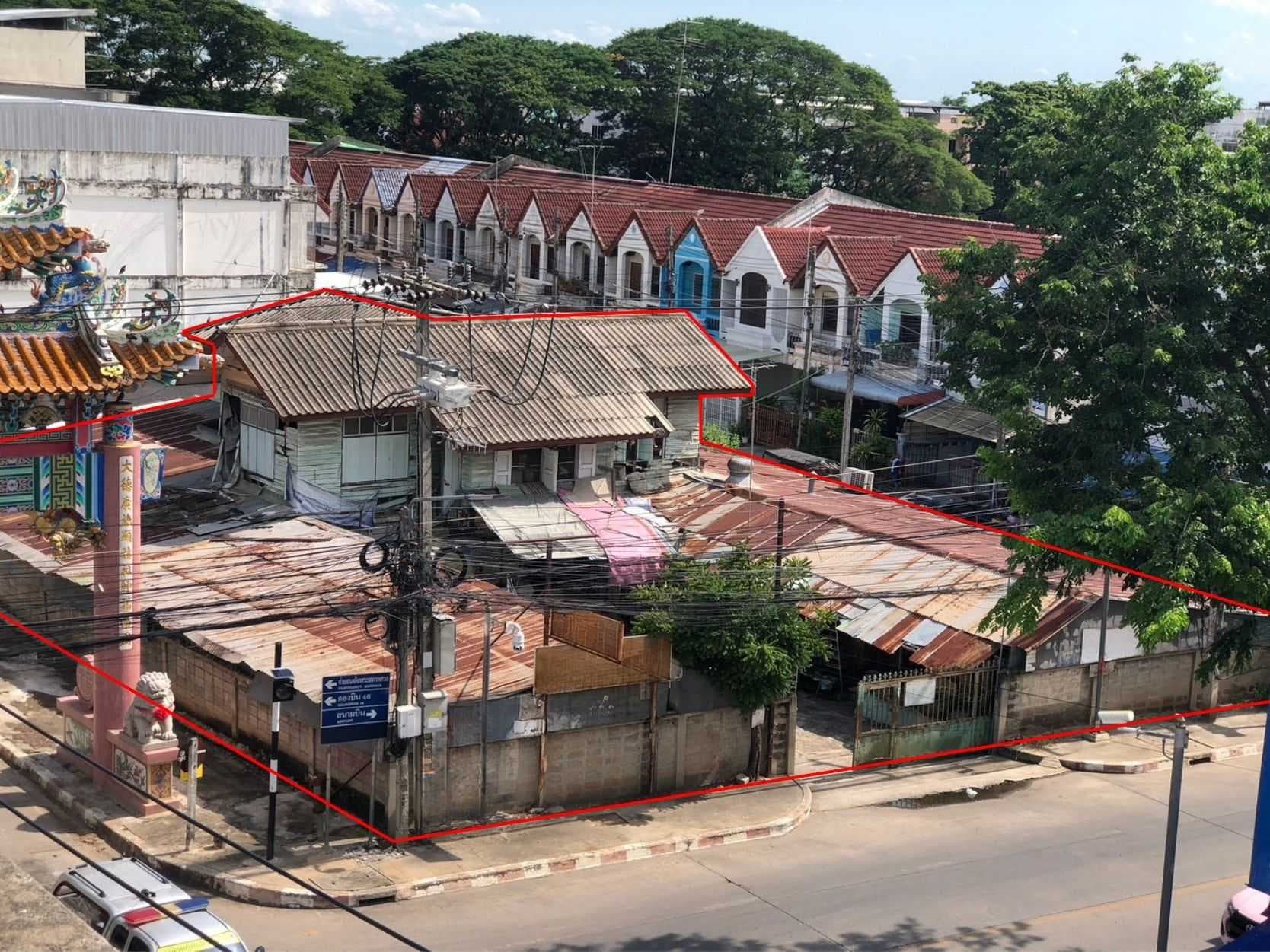 ที่ดินแปลงมุม 179ตร.วา ทำเลทองในเมือง ติดถนน3ฝั่ง ผังเมืองสีส้ม