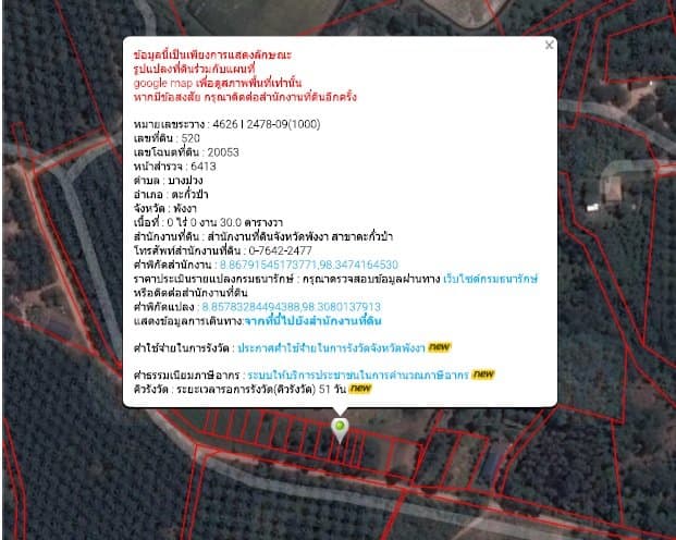 ที่ดินว่างเปล่า ตะกั่วป่า-พังงา
